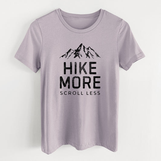 Hike More - Scroll Less - Women's Lightweight Relaxed Fit 100% Cotton Crewneck