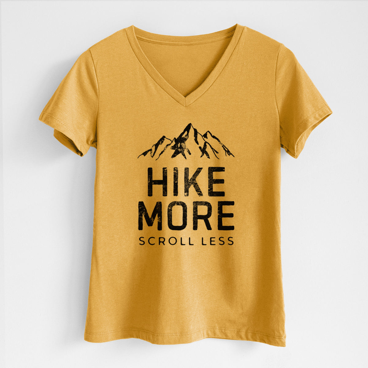 Hike More - Scroll Less - Women's Lightweight Relaxed Fit 100% Cotton V-neck