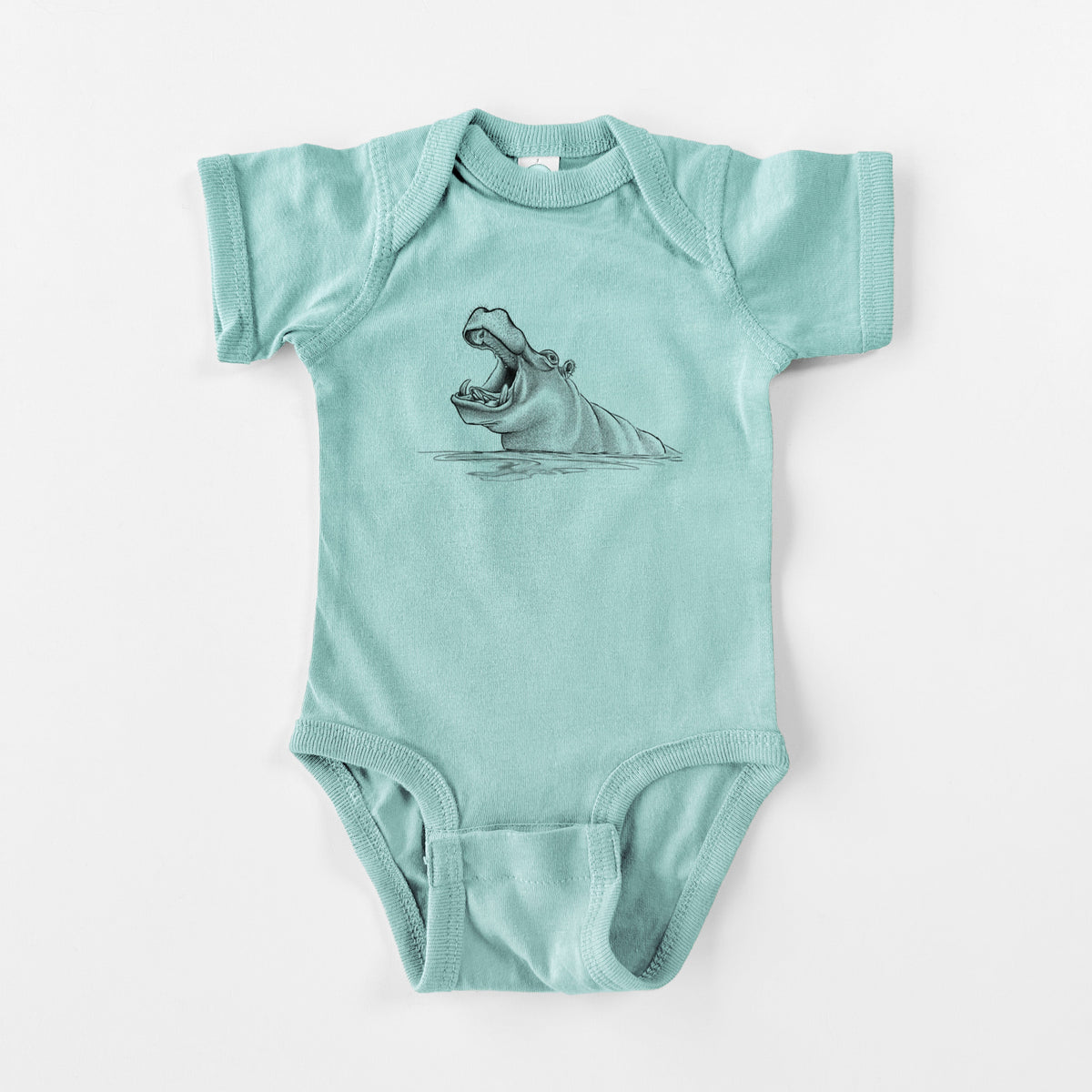 Hippo - Hippopotamus amphibius - Baby Fine Jersey Bodysuit
