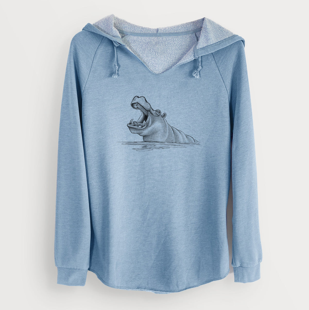 Hippo - Hippopotamus amphibius - Cali Wave Hooded Sweatshirt