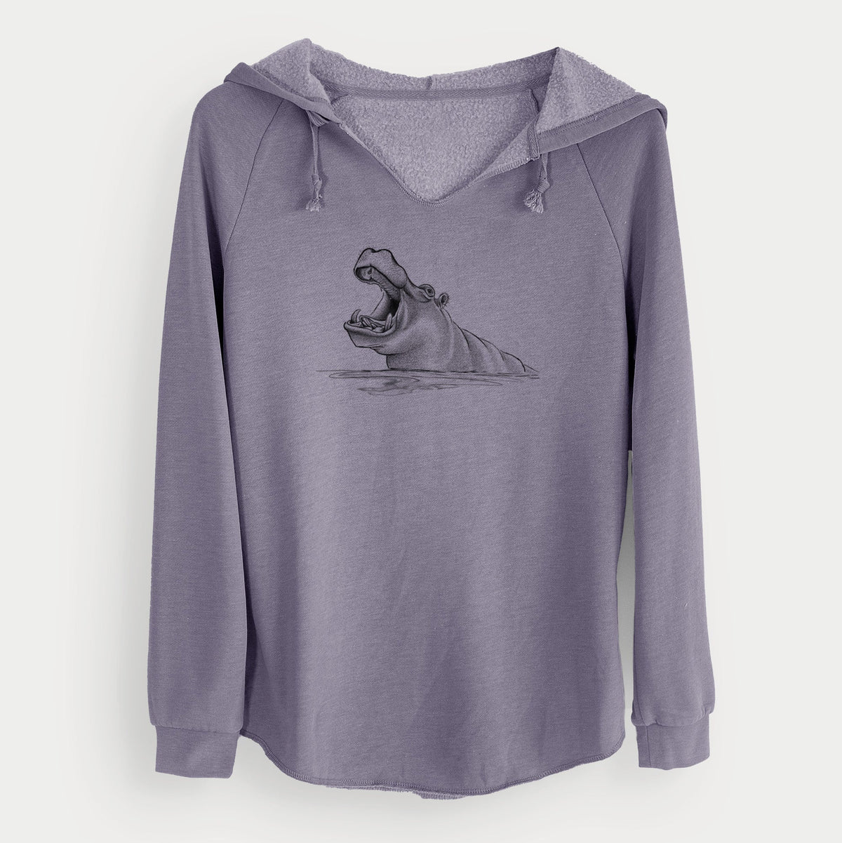 Hippo - Hippopotamus amphibius - Cali Wave Hooded Sweatshirt