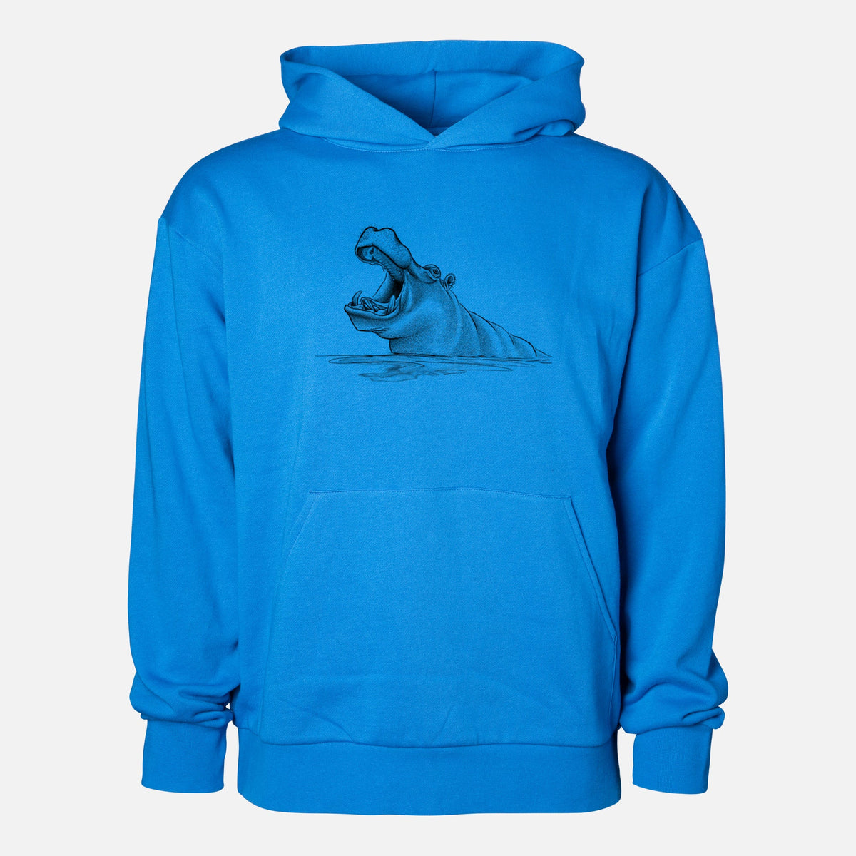 Hippo - Hippopotamus amphibius  - Statement Midweight Hoodie