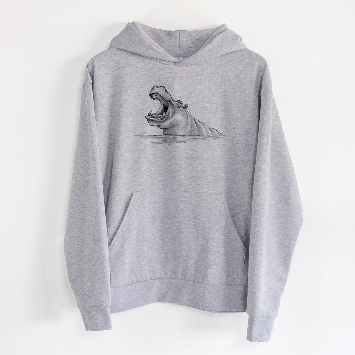Hippo - Hippopotamus amphibius  - Statement Midweight Hoodie