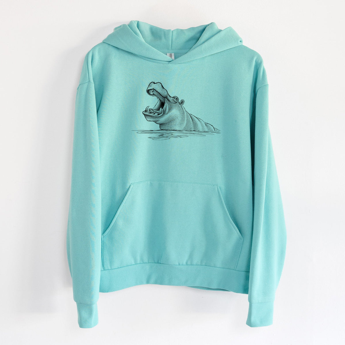 Hippo - Hippopotamus amphibius  - Statement Midweight Hoodie