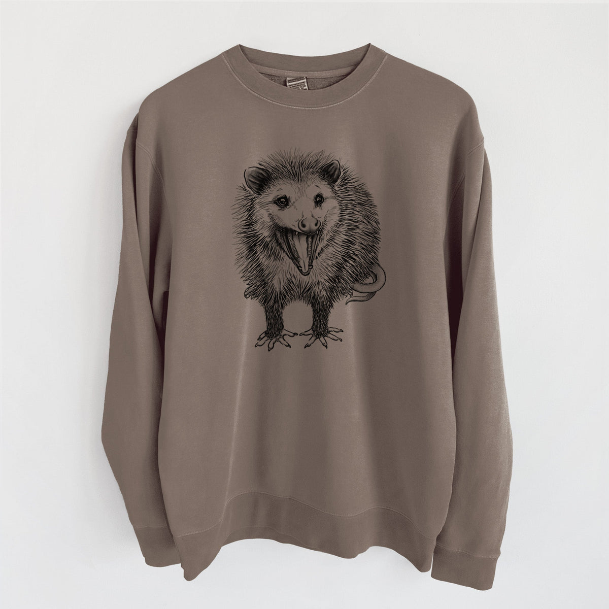 Hissing Opossum - Didelphidae - Unisex Pigment Dyed Crew Sweatshirt