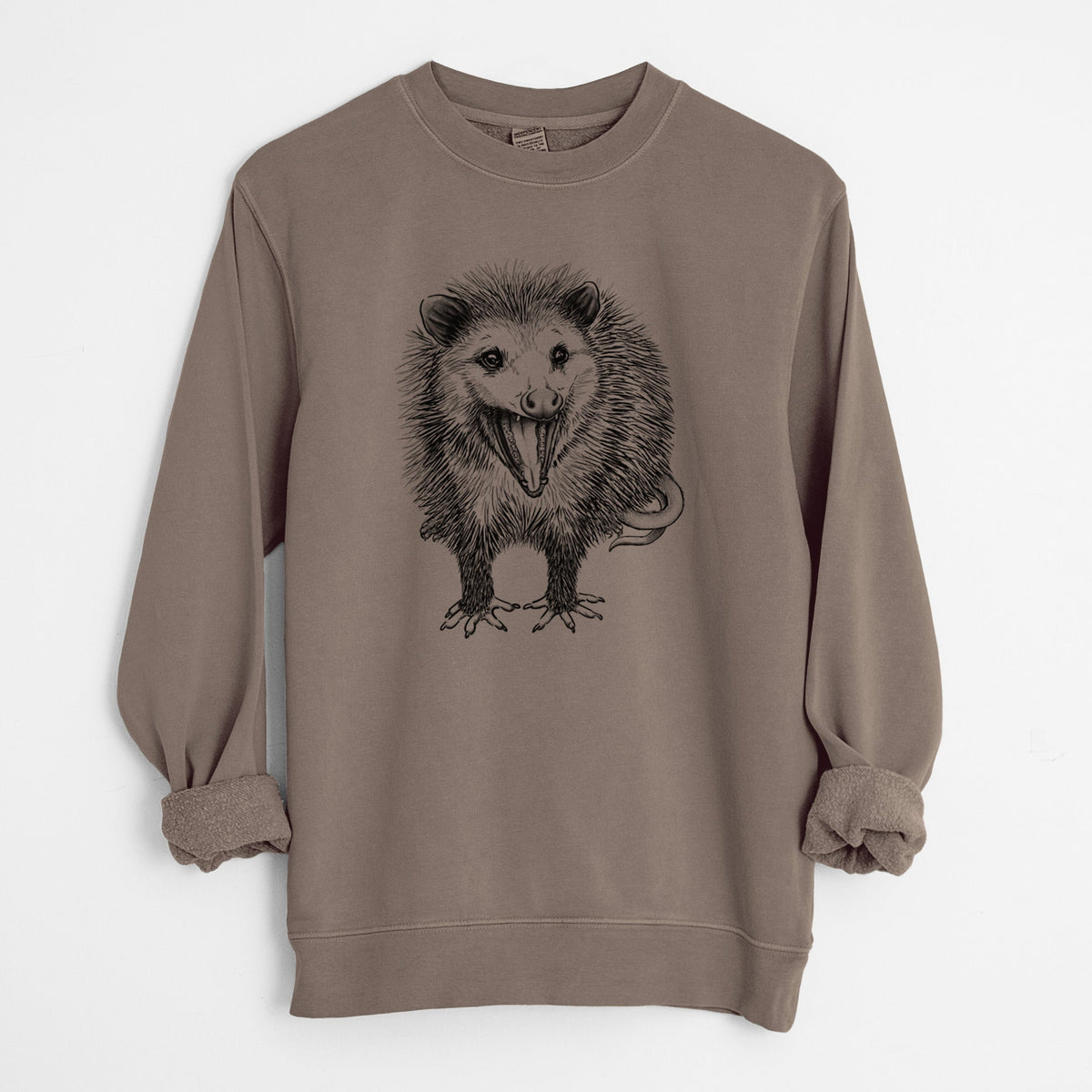 Hissing Opossum - Didelphidae - Unisex Pigment Dyed Crew Sweatshirt
