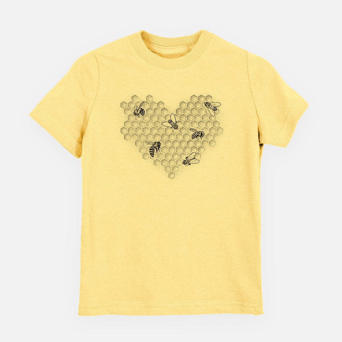 Honeycomb Heart with Bees - Toddler/Youth Shirt