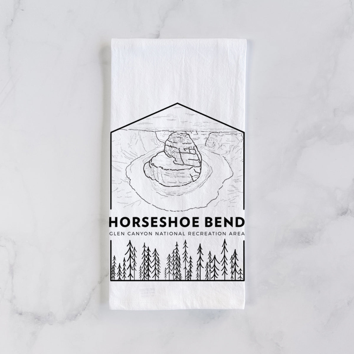 Horseshoe Bend - Glen Canyon National Recreation Area Tea Towel