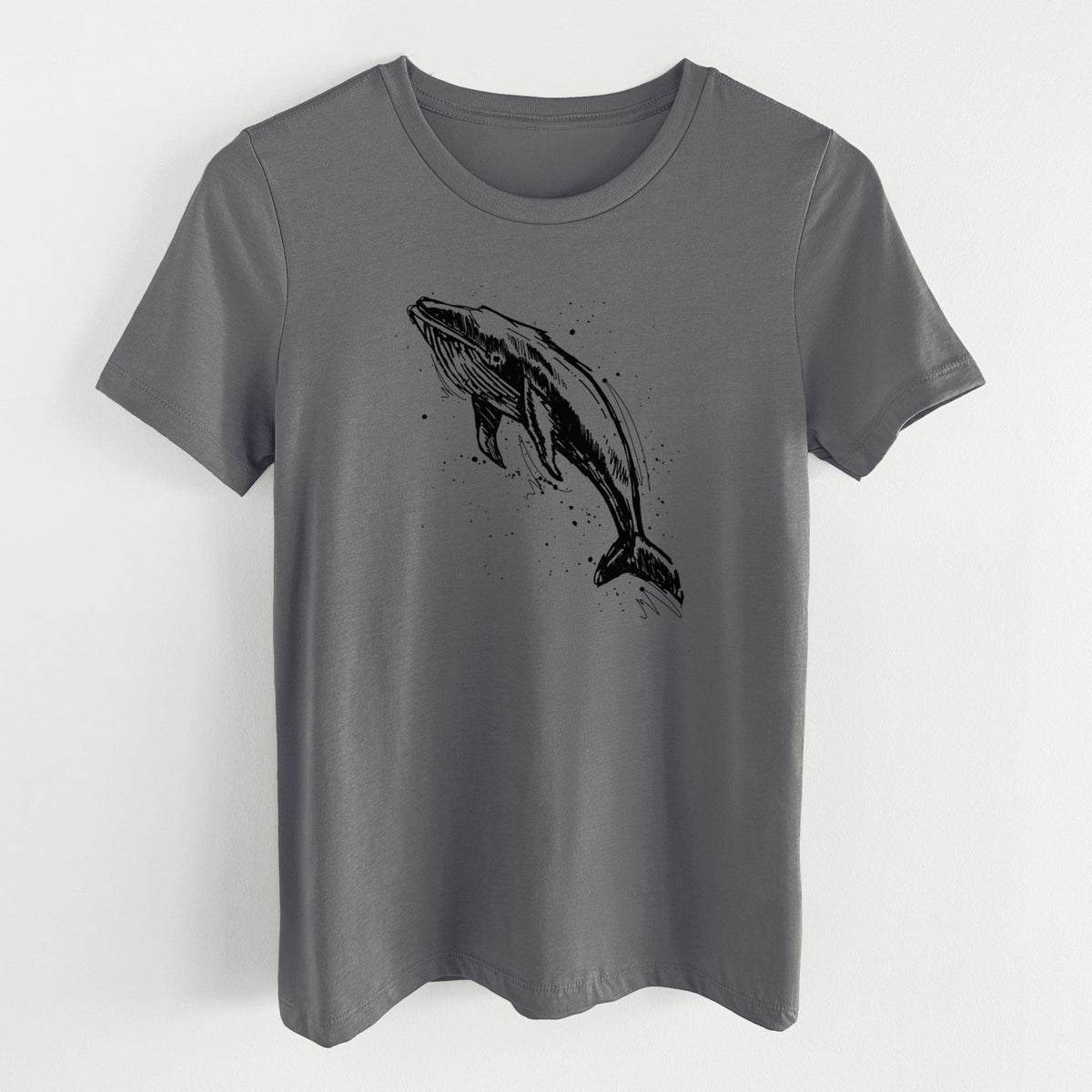 Humpback Whale - Women's Lightweight Relaxed Fit 100% Cotton Crewneck