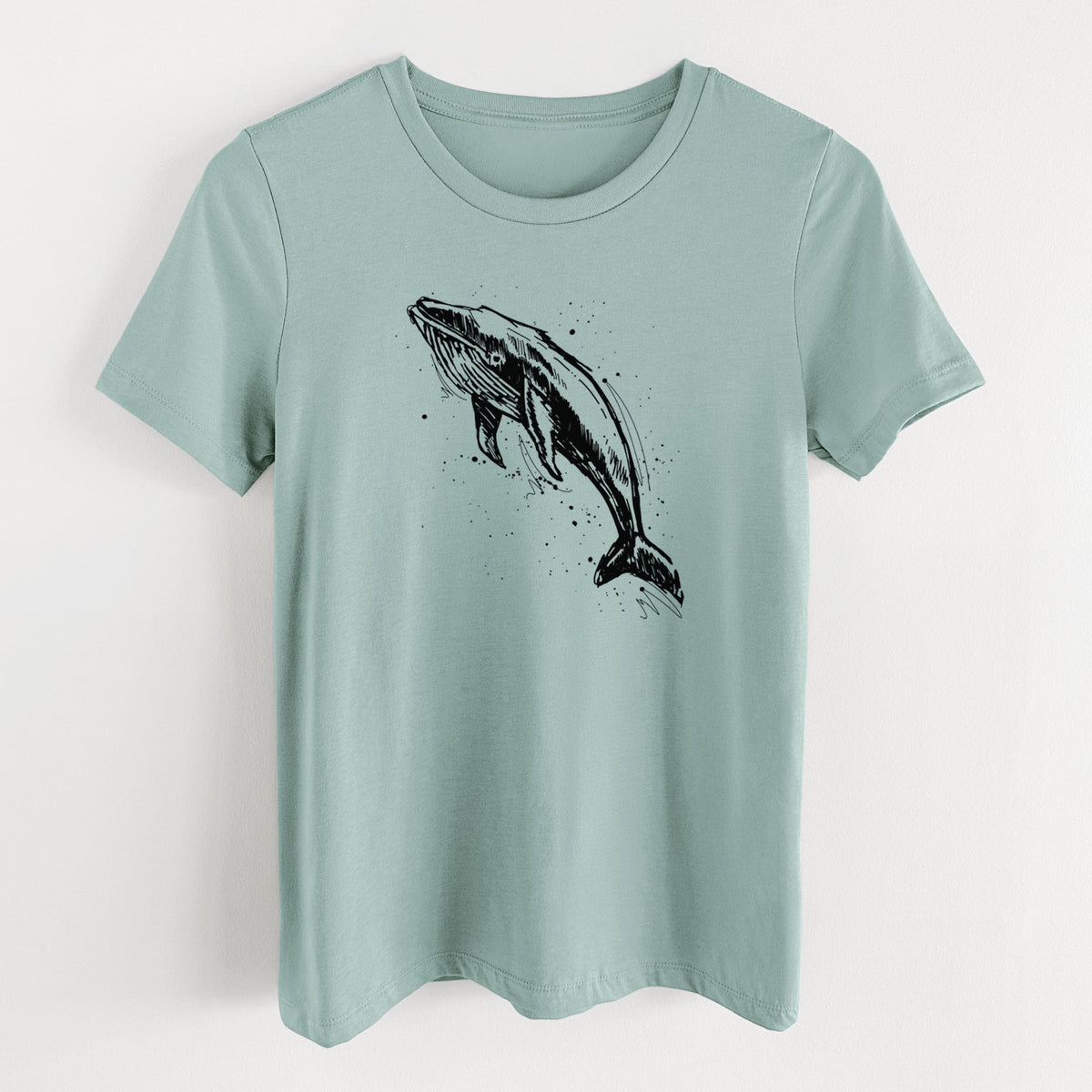 Humpback Whale - Women's Lightweight Relaxed Fit 100% Cotton Crewneck