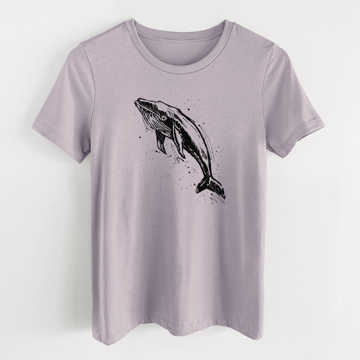 Humpback Whale - Women's Lightweight Relaxed Fit 100% Cotton Crewneck