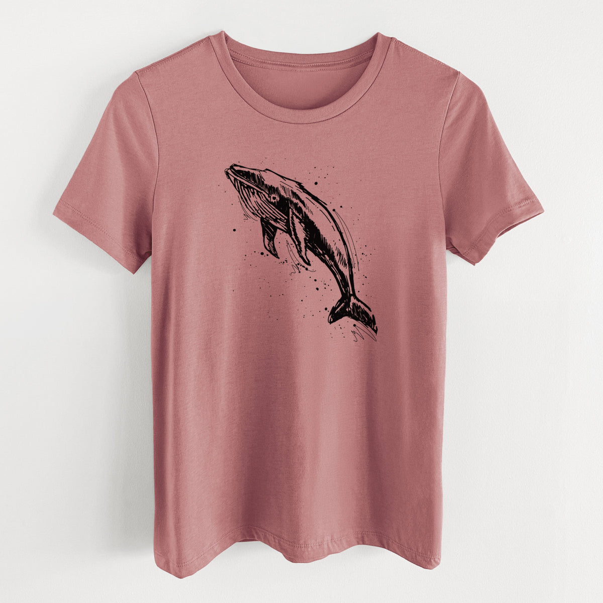 Humpback Whale - Women's Lightweight Relaxed Fit 100% Cotton Crewneck