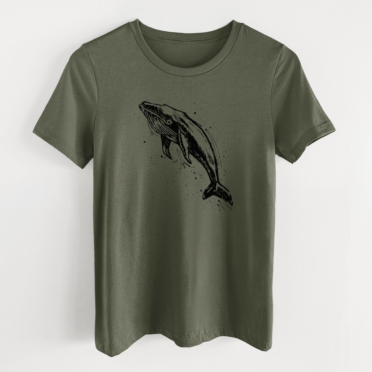 Humpback Whale - Women's Lightweight Relaxed Fit 100% Cotton Crewneck