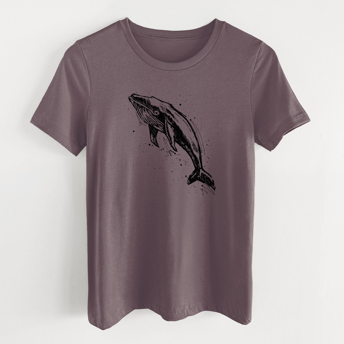 Humpback Whale - Women's Lightweight Relaxed Fit 100% Cotton Crewneck