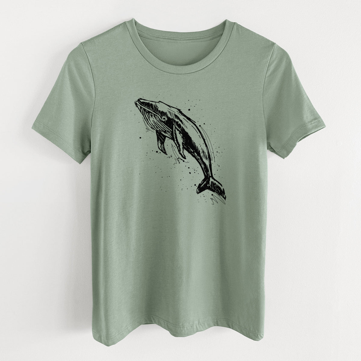 Humpback Whale - Women's Lightweight Relaxed Fit 100% Cotton Crewneck
