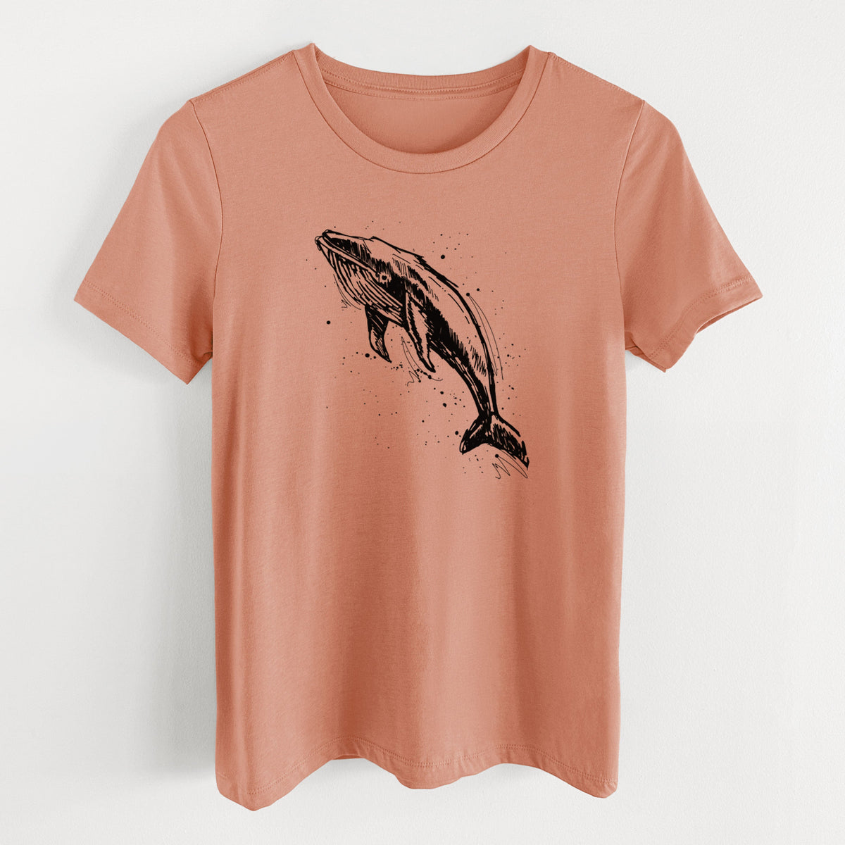 Humpback Whale - Women's Lightweight Relaxed Fit 100% Cotton Crewneck