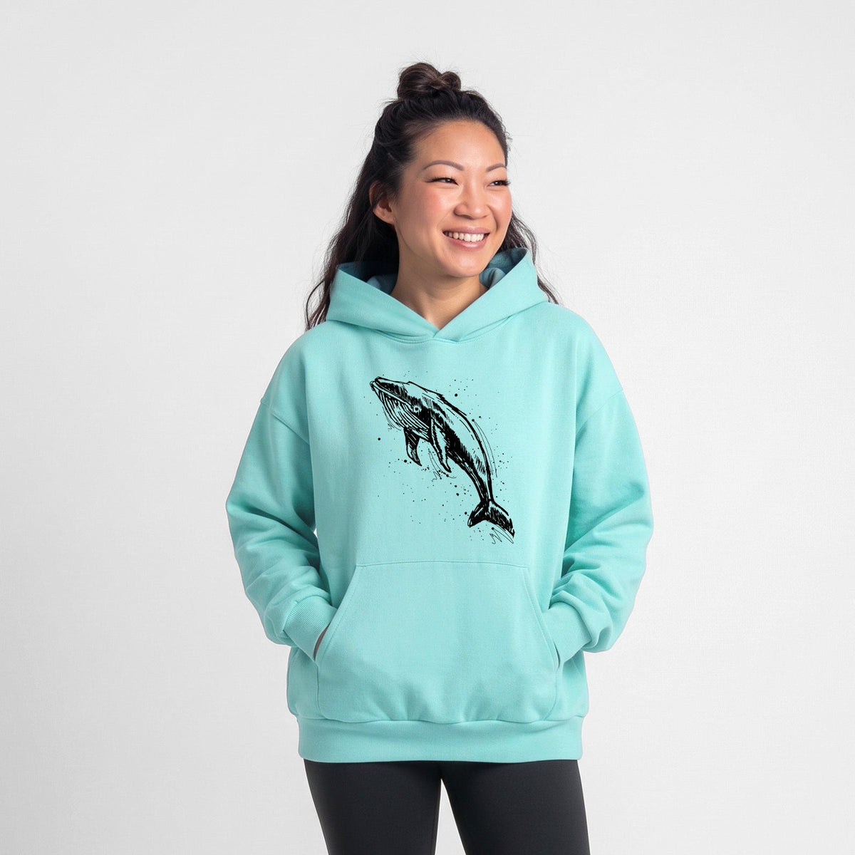 Humpback Whale  - Statement Midweight Hoodie