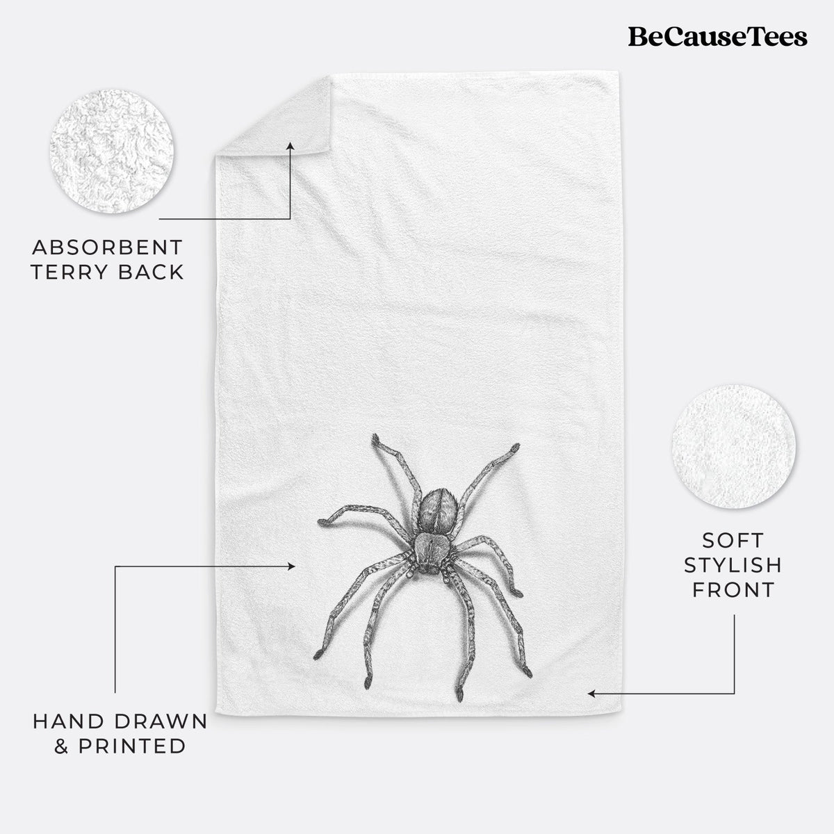 Huntsman Spider - Olios giganteus Premium Decorative Hand Towel
