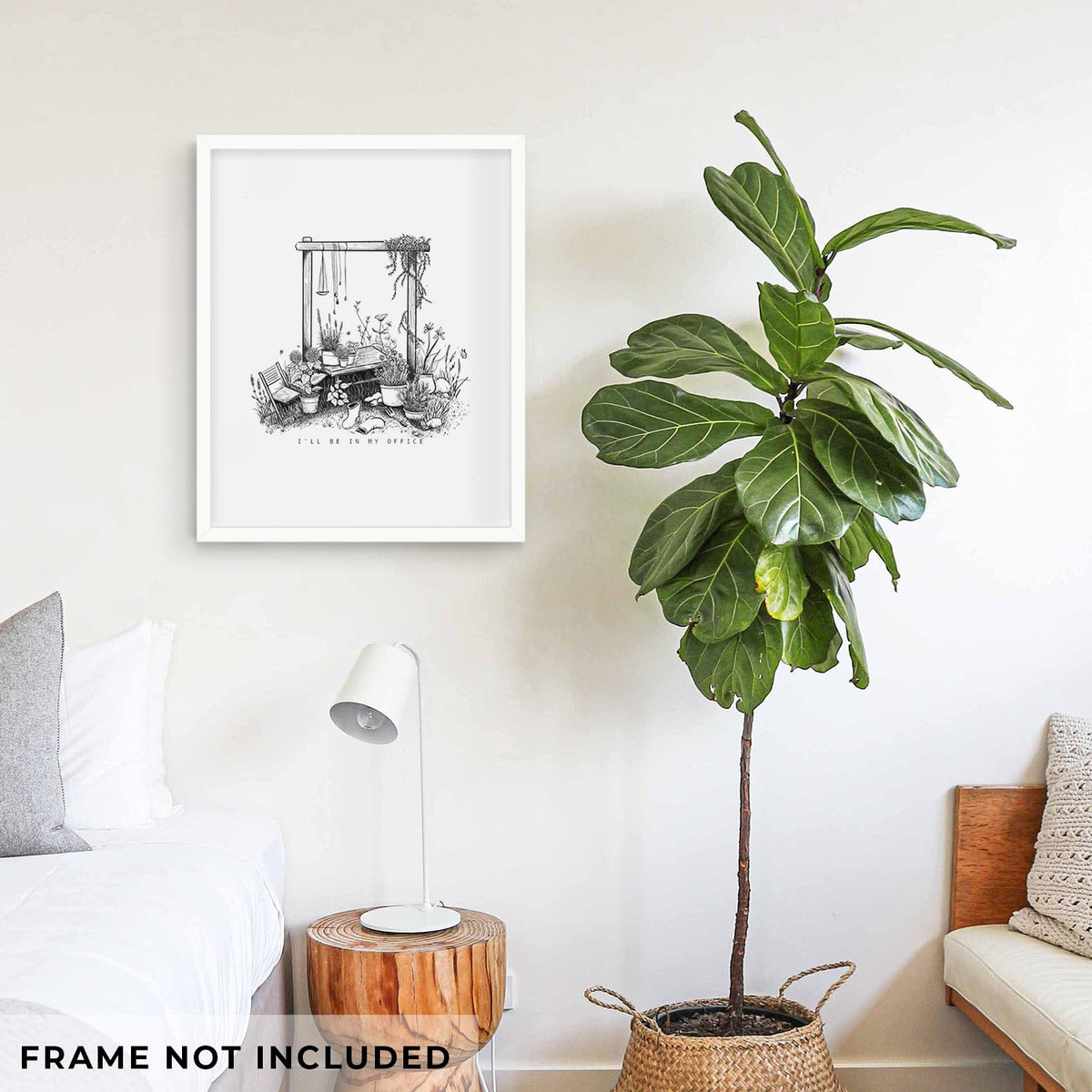 I'll Be In My Office — Garden - Fine Art Print