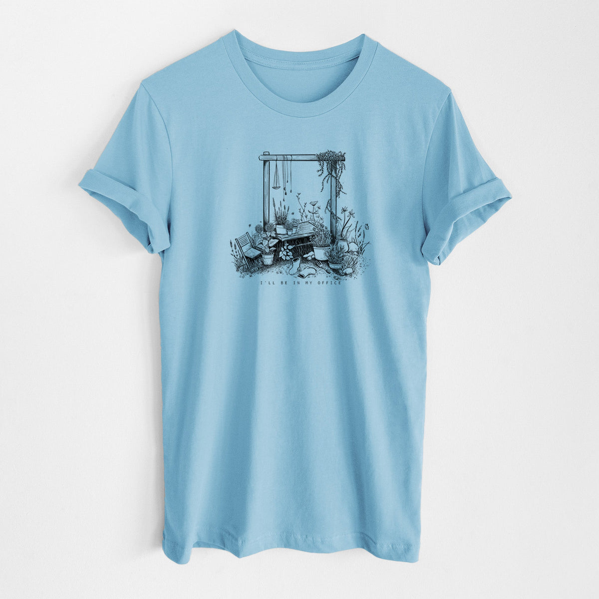 I'll Be In My Office — Garden - Lightweight 100% Cotton Unisex Crewneck