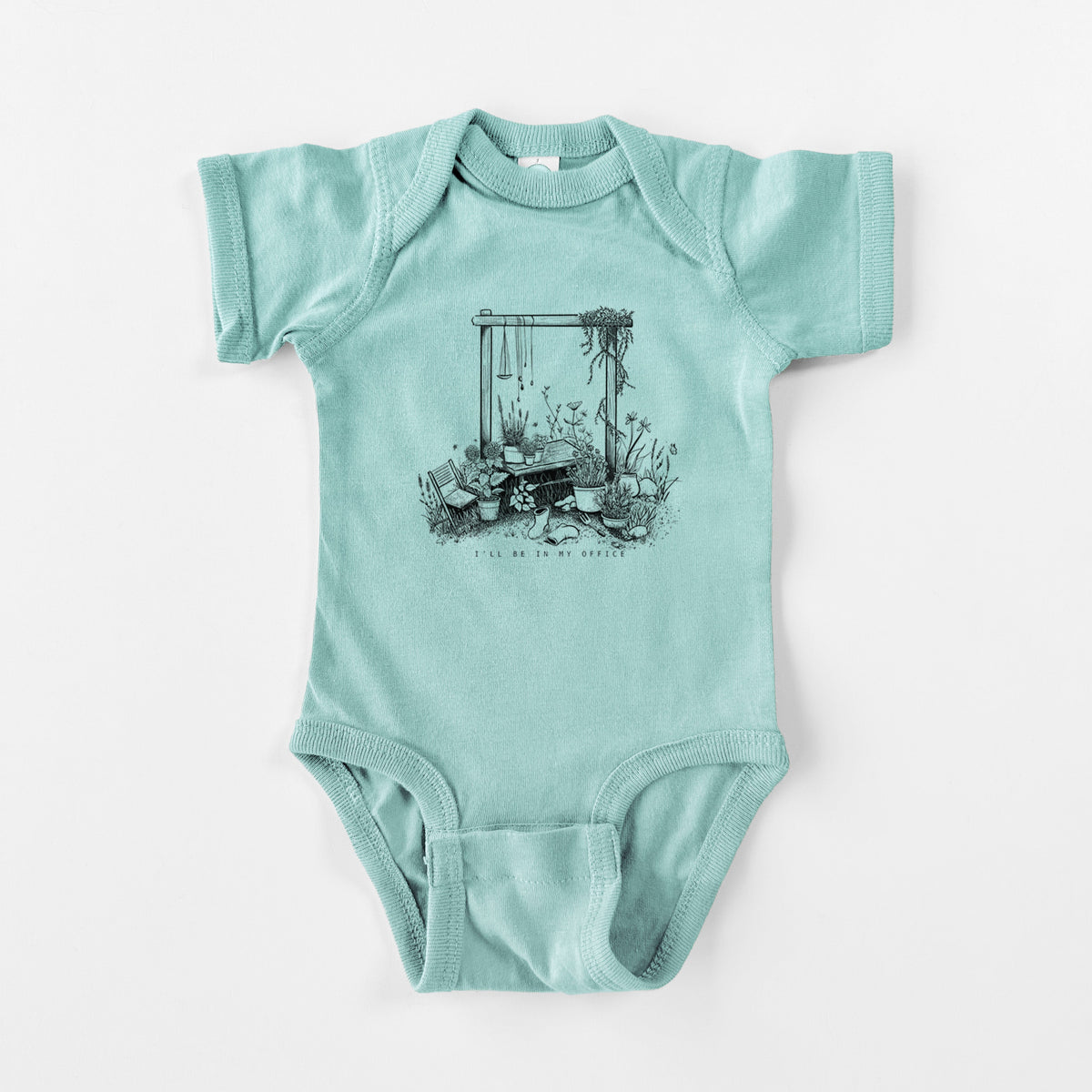I'll Be In My Office — Garden - Baby Fine Jersey Bodysuit