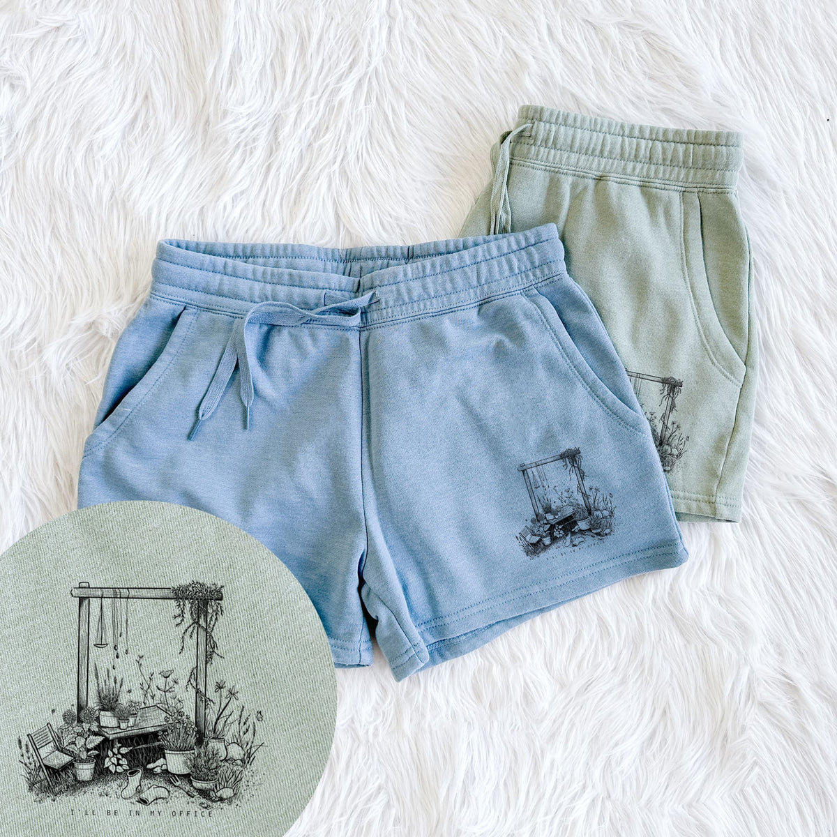 I'll Be In My Office — Garden - Women's Cali Wave Shorts