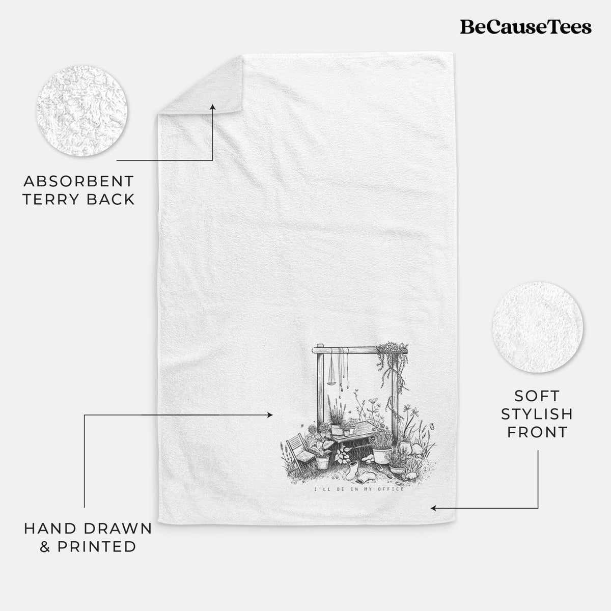 I'll Be In My Office — Garden Premium Decorative Hand Towel