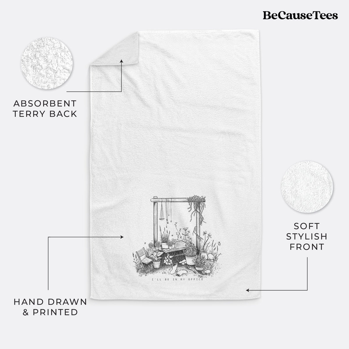 I'll Be In My Office — Garden Premium Decorative Hand Towel