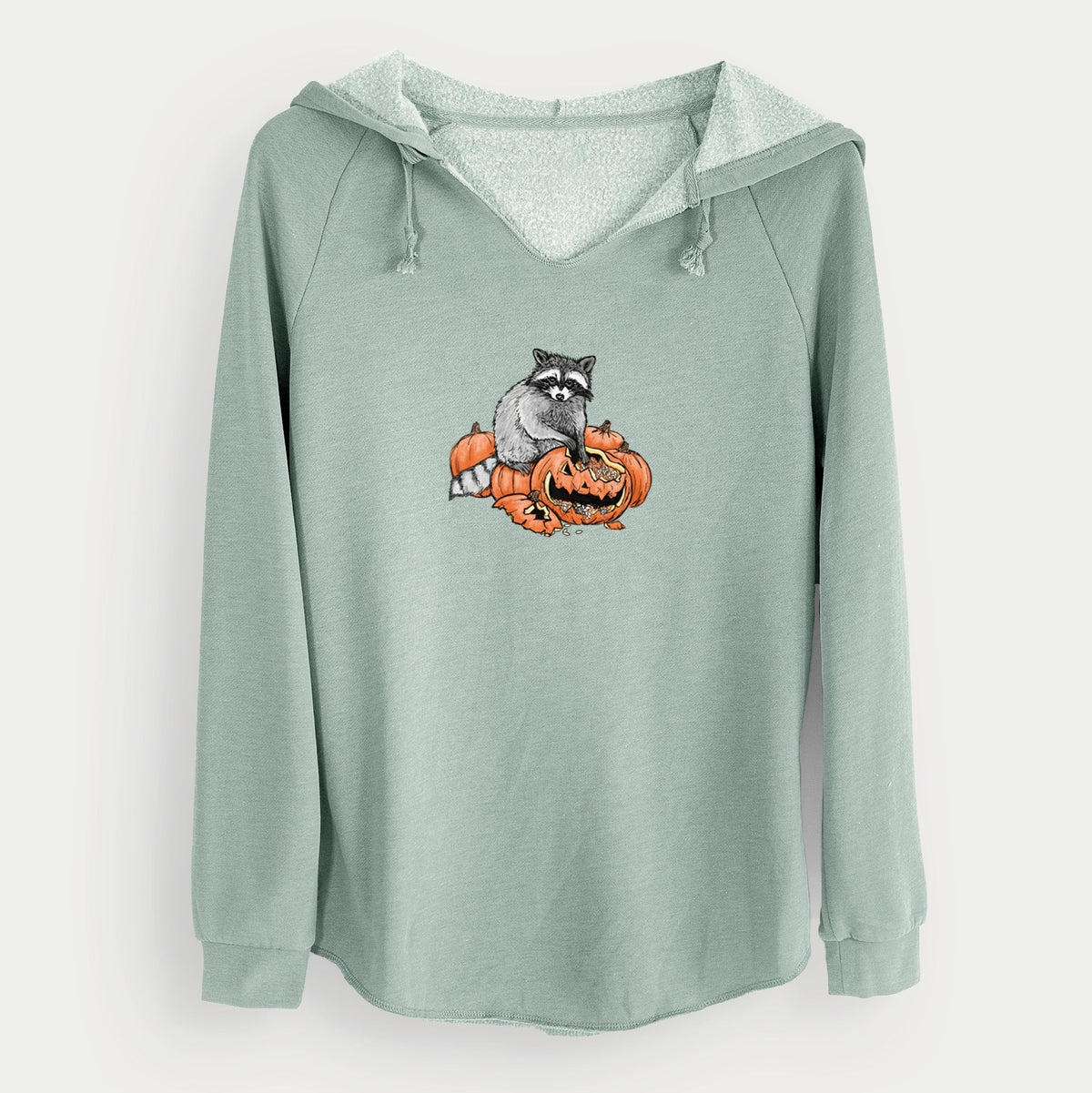 The Raccoon and the Jack-o'-Lantern - Cali Wave Hooded Sweatshirt