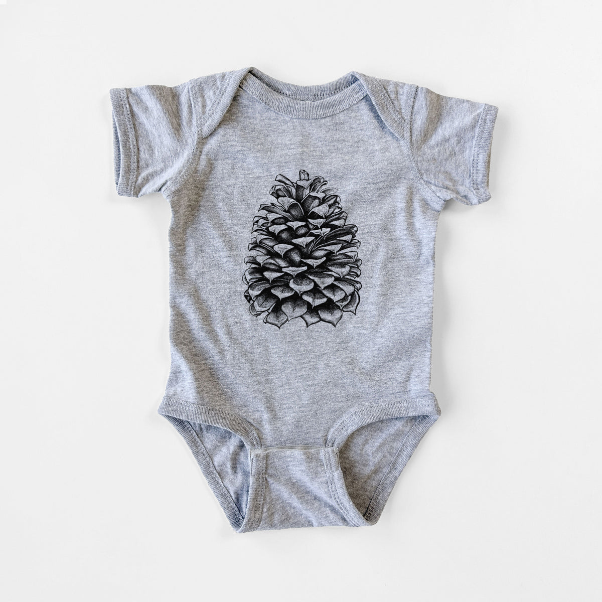 Pinus Jeffreyi - Jeffrey Pine Cone - Baby Fine Jersey Bodysuit