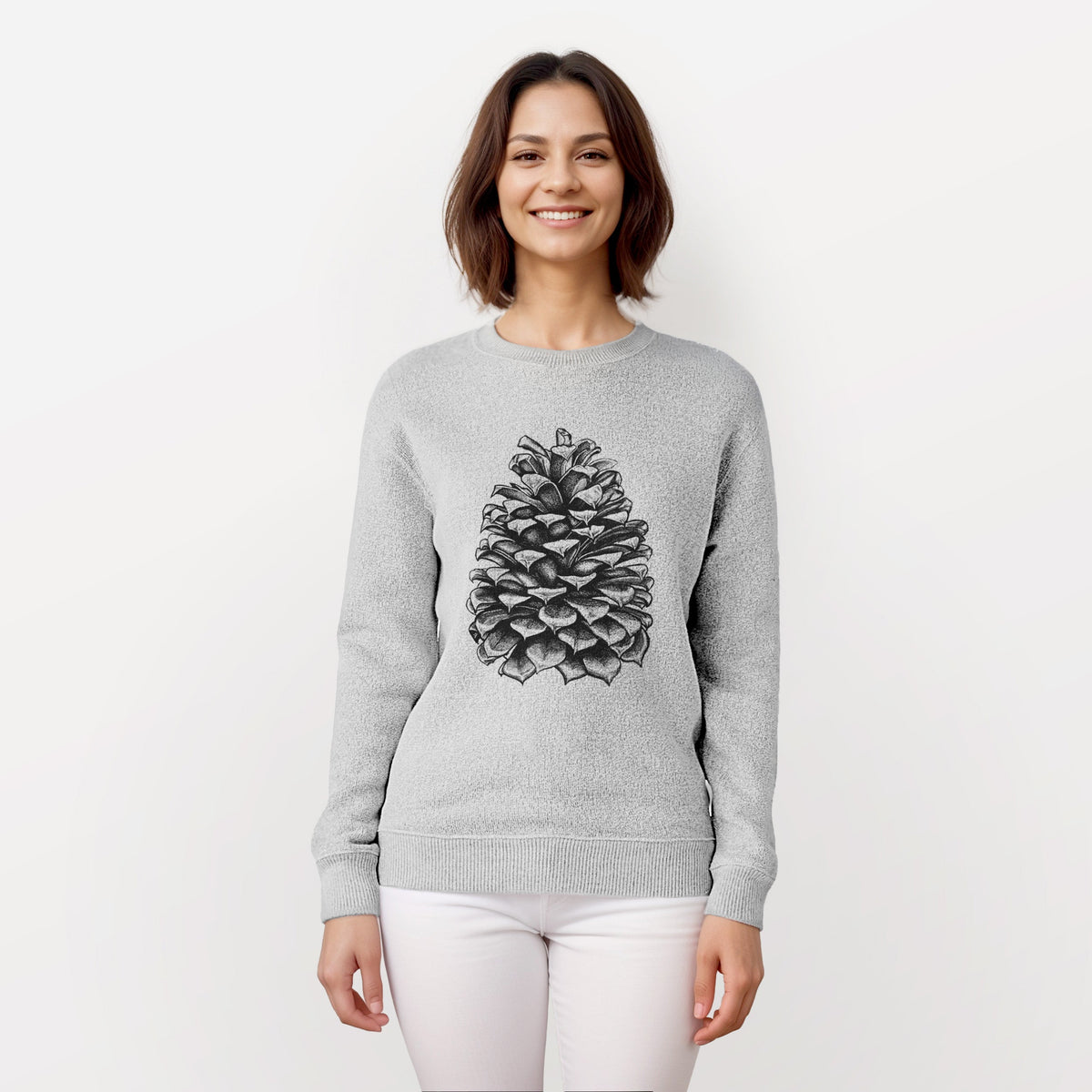 Pinus Jeffreyi - Jeffrey Pine Cone - Knit Sweatshirt