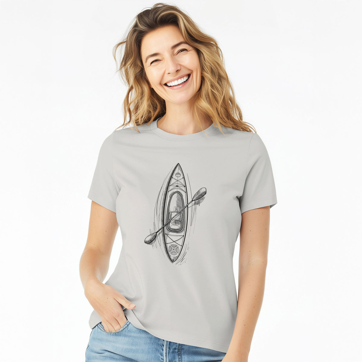 Kayak - Women's Lightweight Relaxed Fit 100% Cotton Crewneck