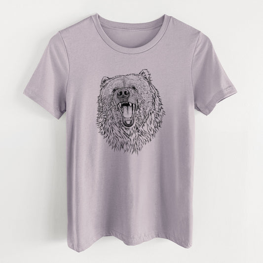 Ursus arctos - Kodiak Bear - Women's Lightweight Relaxed Fit 100% Cotton Crewneck