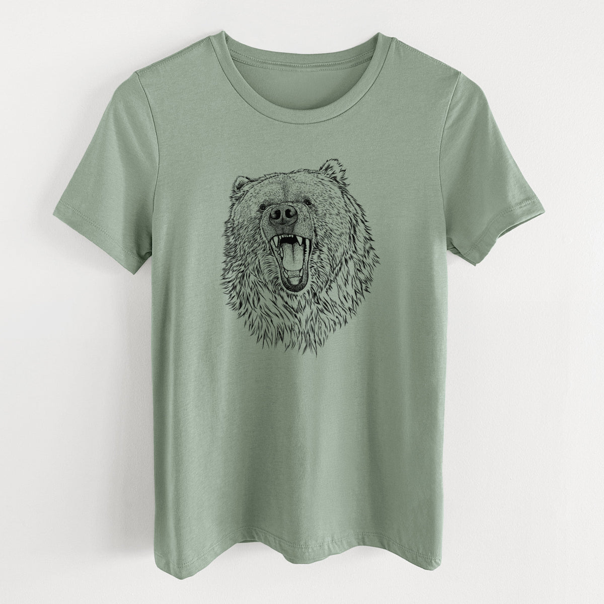 Ursus arctos - Kodiak Bear - Women's Lightweight Relaxed Fit 100% Cotton Crewneck