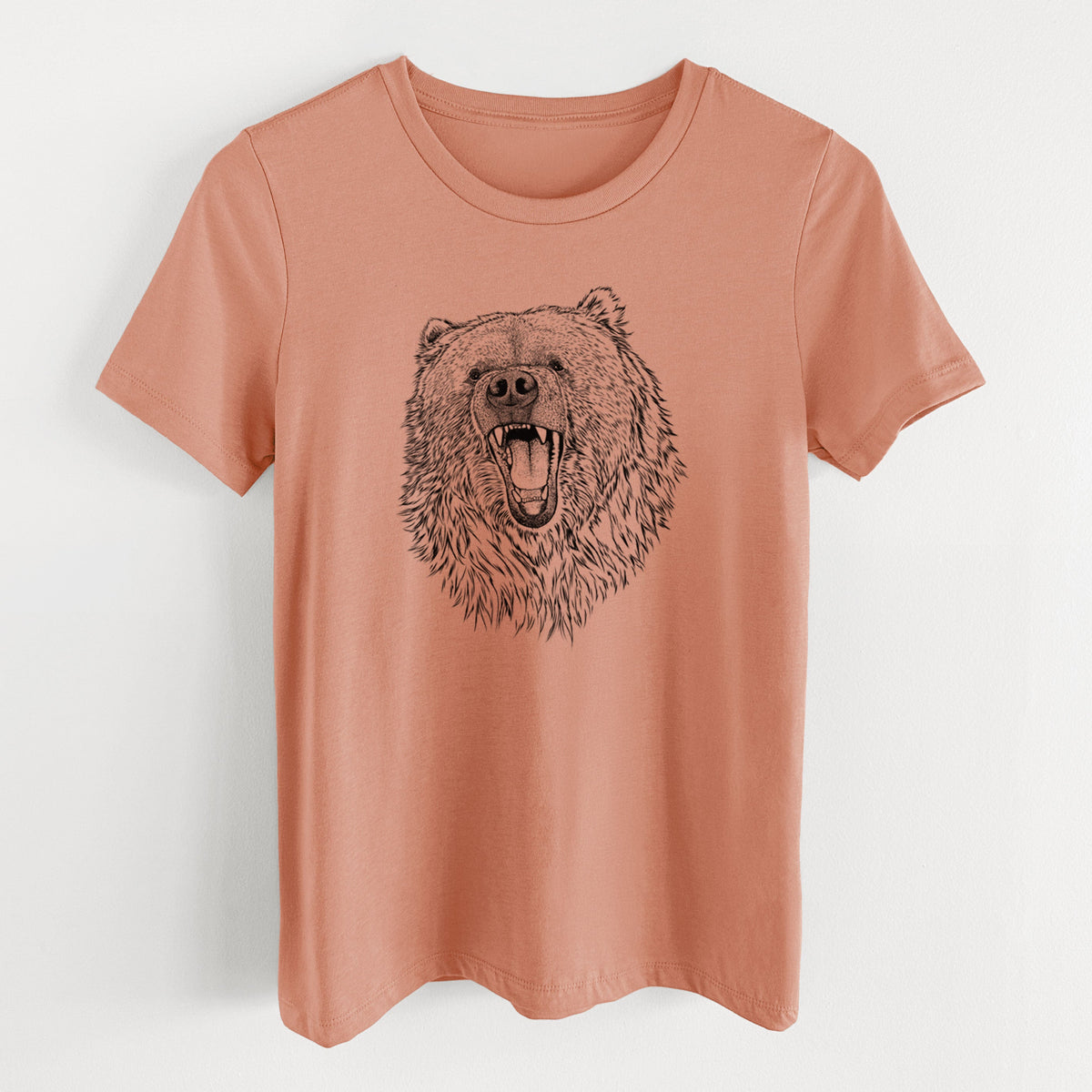 Ursus arctos - Kodiak Bear - Women's Lightweight Relaxed Fit 100% Cotton Crewneck