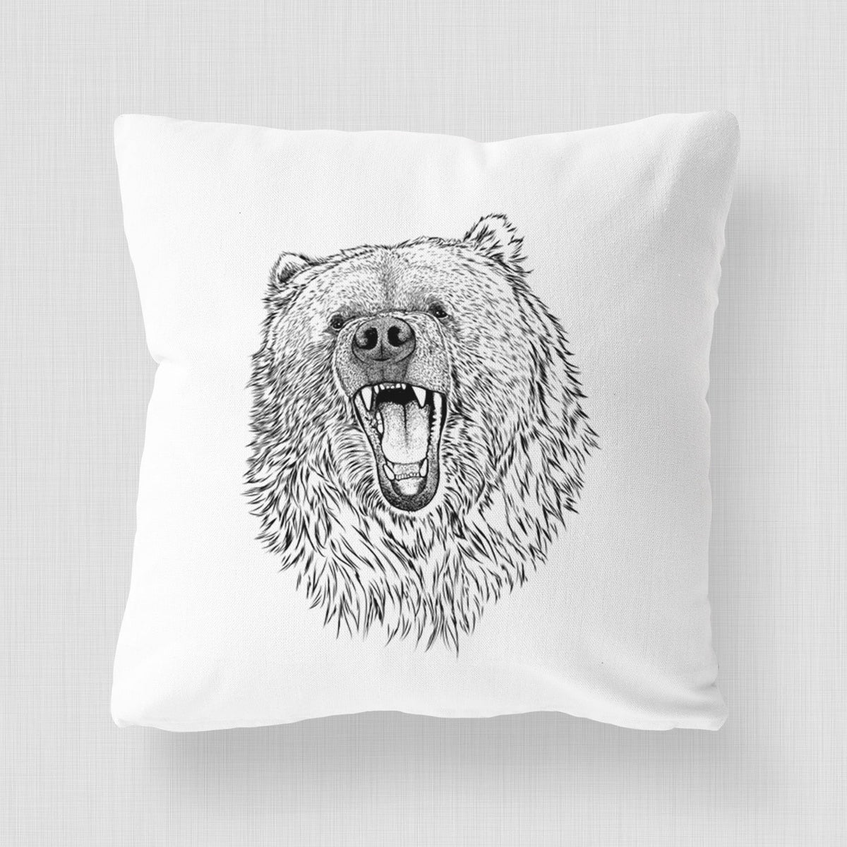 Ursus arctos - Kodiak Bear - Throw Pillow Cover