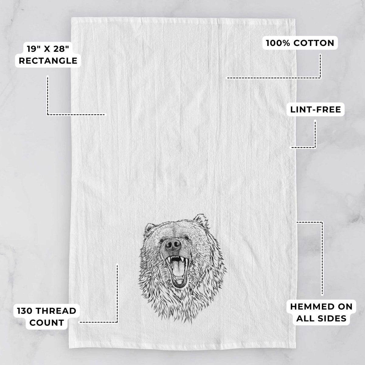 Ursus arctos - Kodiak Bear Tea Towel