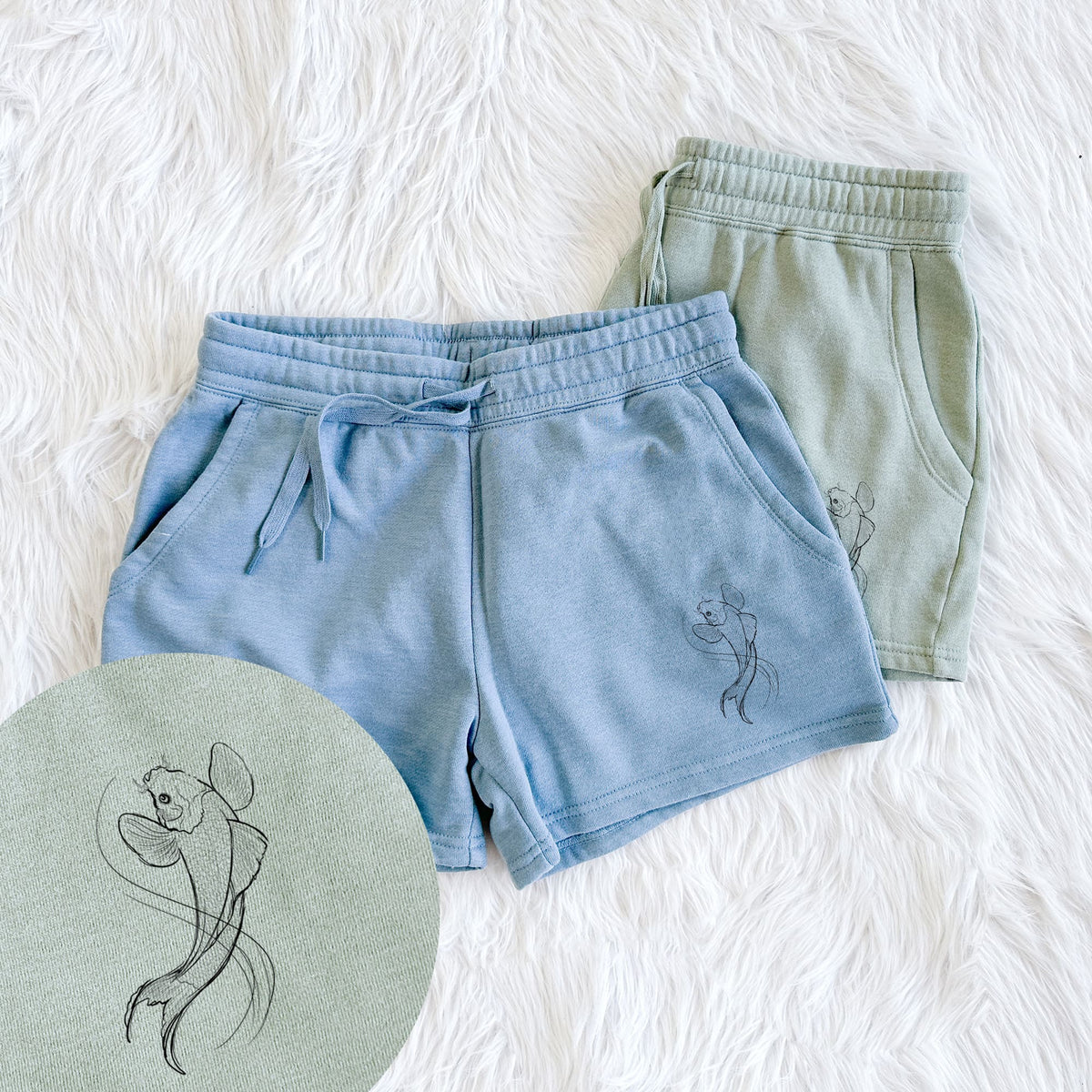 Koi Fish - Cyprinus rubrofuscus - Women's Cali Wave Shorts