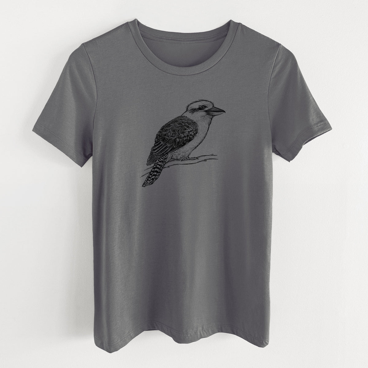 Kookaburra - Dacelo novaeguineae - Women's Lightweight Relaxed Fit 100% Cotton Crewneck