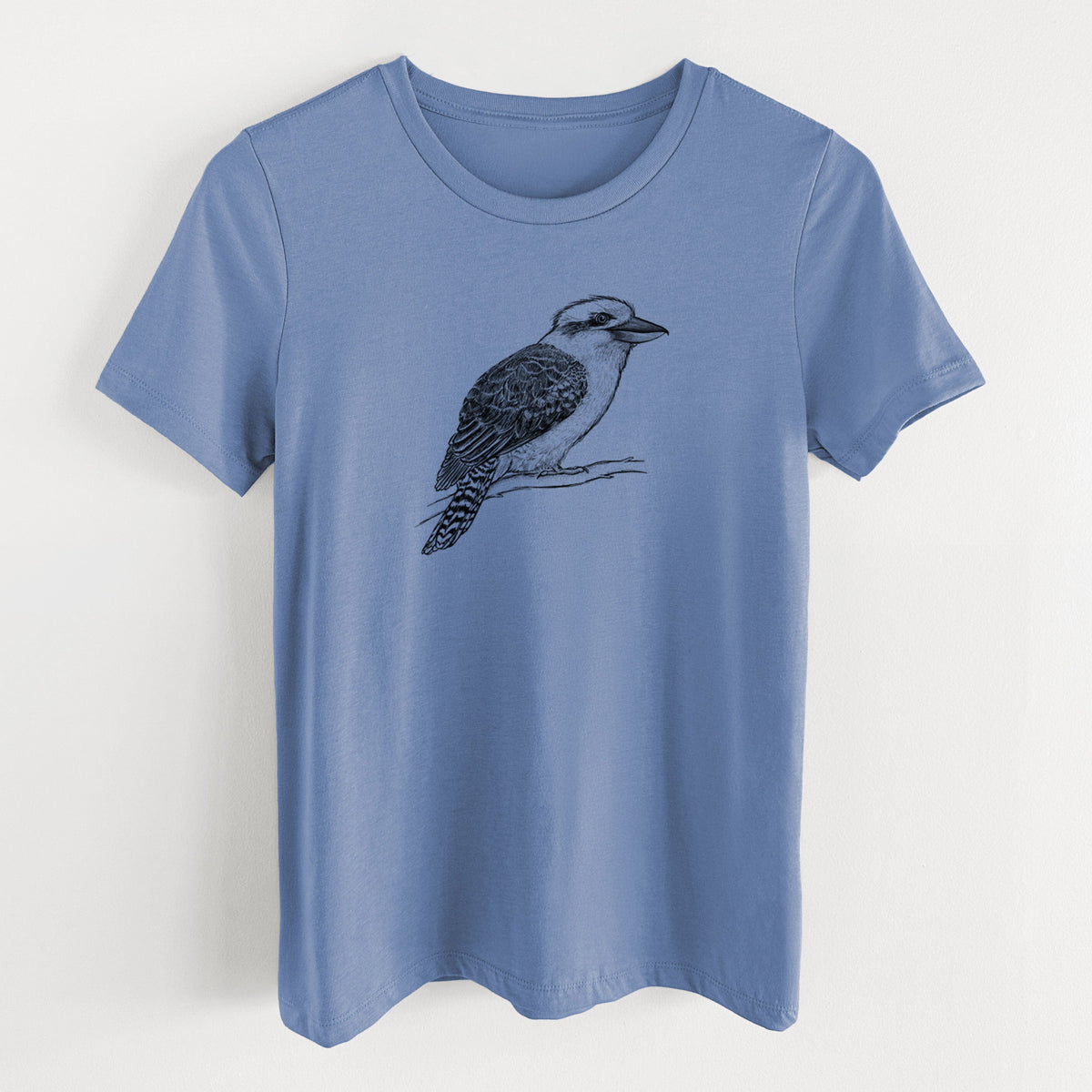 Kookaburra - Dacelo novaeguineae - Women's Lightweight Relaxed Fit 100% Cotton Crewneck