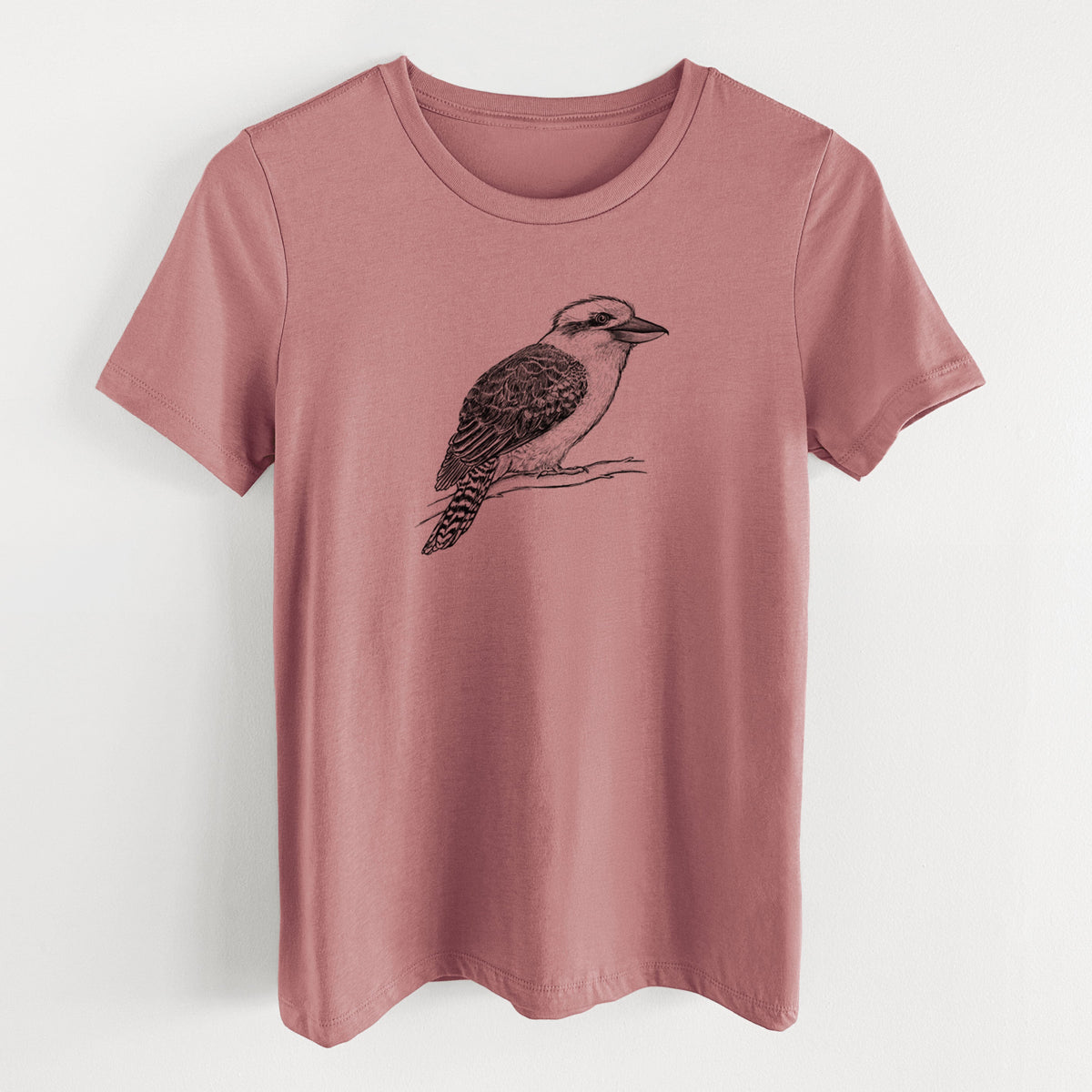 Kookaburra - Dacelo novaeguineae - Women's Lightweight Relaxed Fit 100% Cotton Crewneck