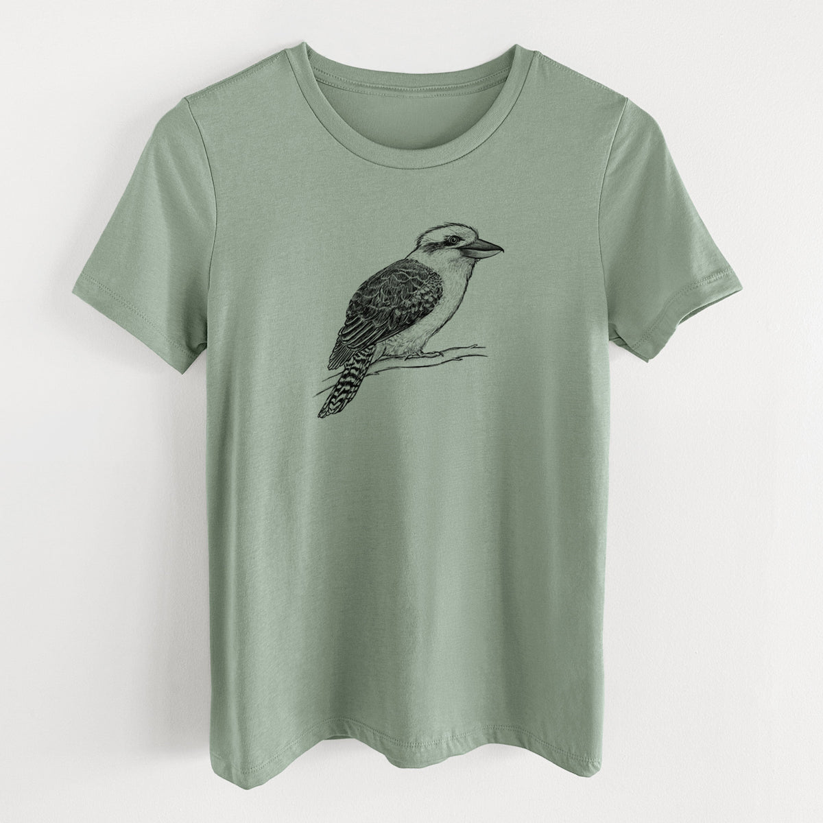 Kookaburra - Dacelo novaeguineae - Women's Lightweight Relaxed Fit 100% Cotton Crewneck