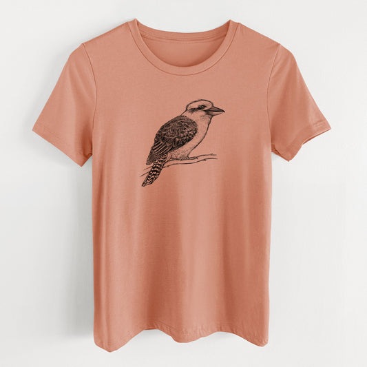 Kookaburra - Dacelo novaeguineae - Women's Lightweight Relaxed Fit 100% Cotton Crewneck