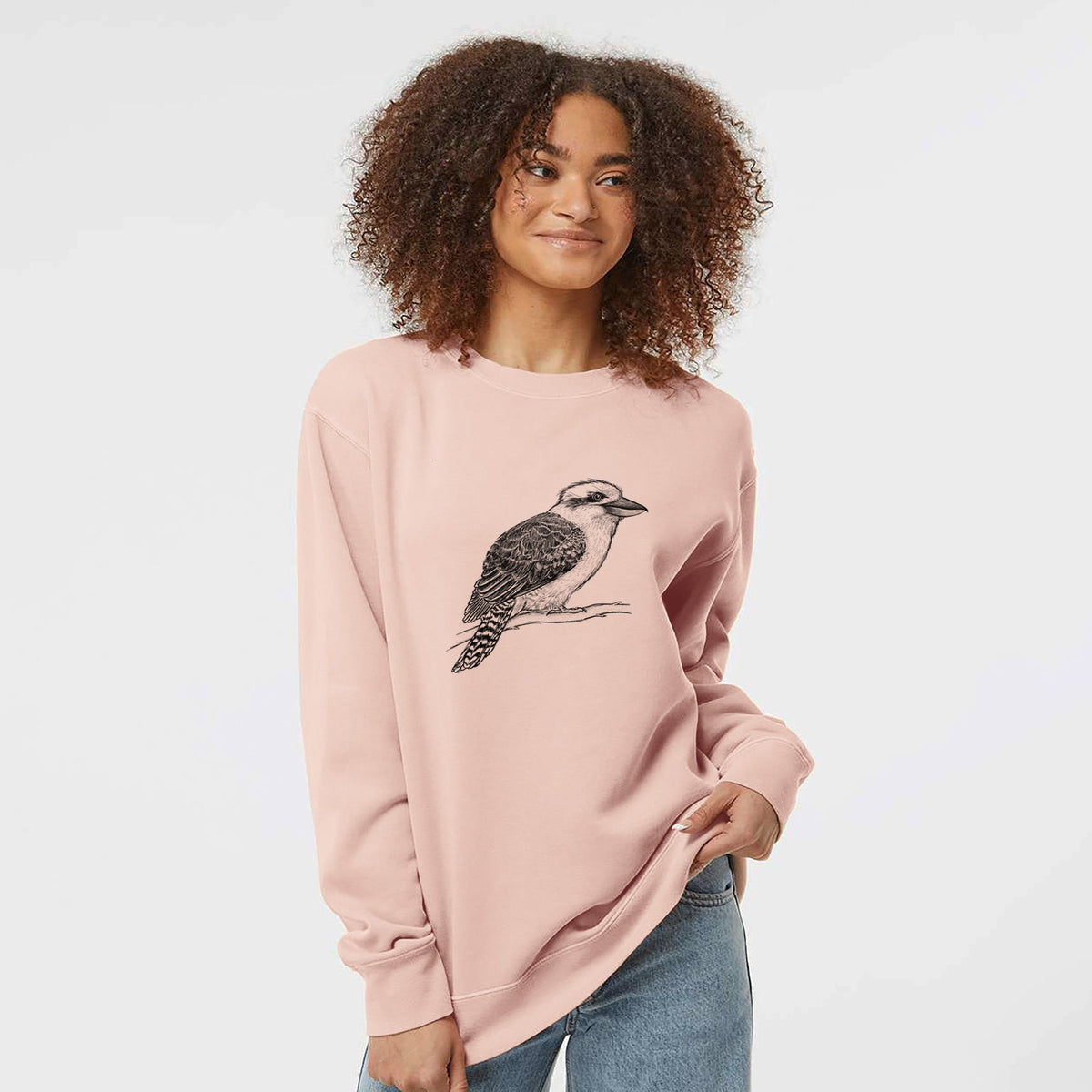 Kookaburra - Dacelo novaeguineae - Unisex Pigment Dyed Crew Sweatshirt