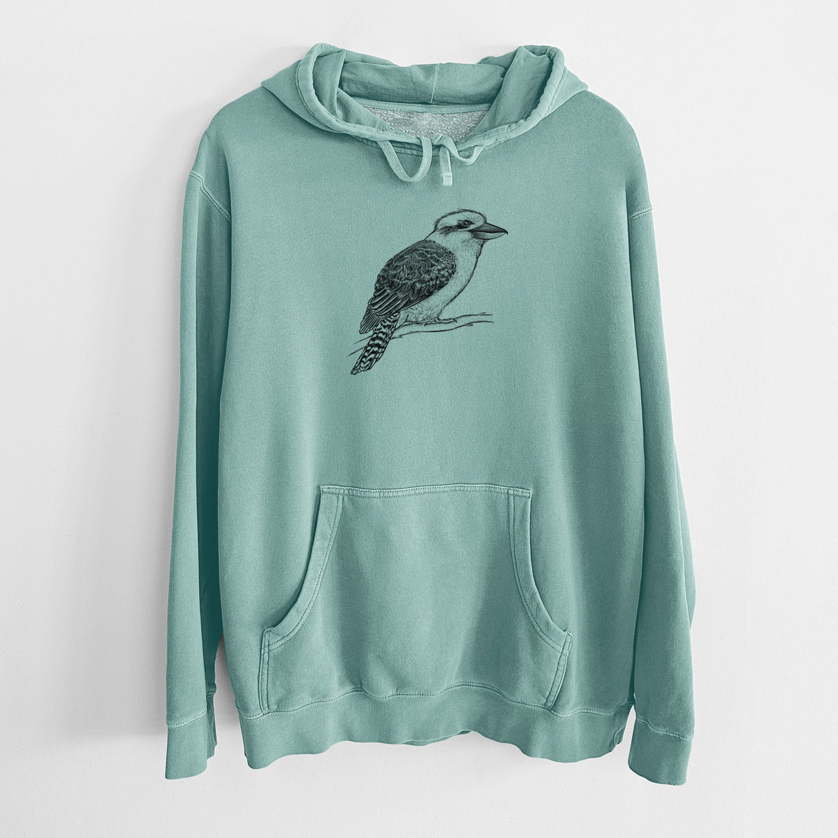 Kookaburra - Dacelo novaeguineae - Unisex Pigment Dyed Hoodie