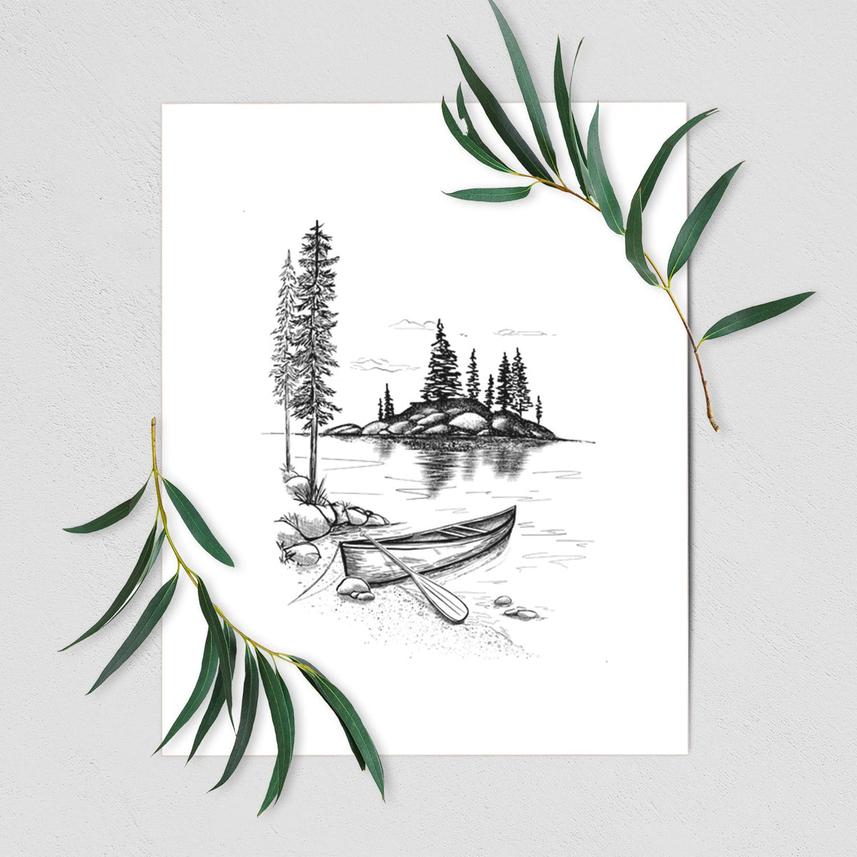 Lakeside Canoe - Fine Art Print