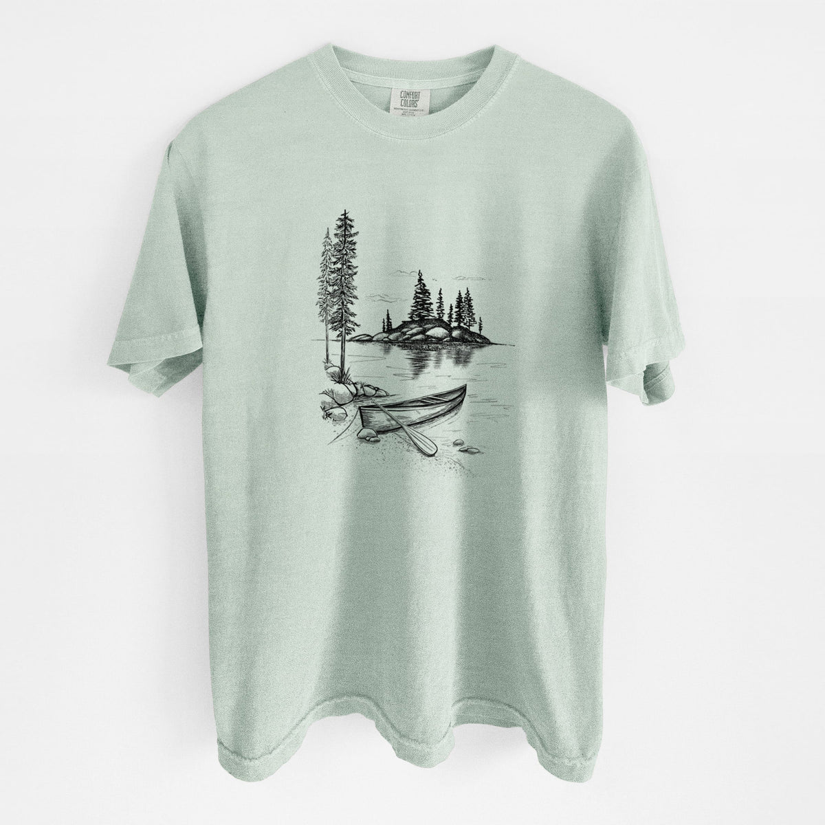 Lakeside Canoe - Unisex Comfort Colors Garment-Dyed Heavyweight T-shirt