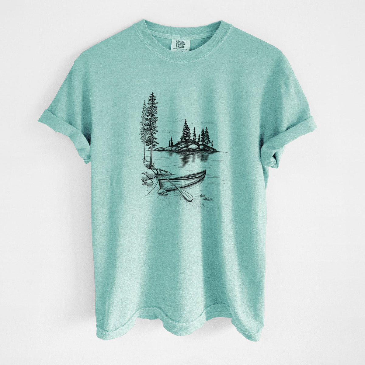 Lakeside Canoe - Unisex Comfort Colors Garment-Dyed Heavyweight T-shirt