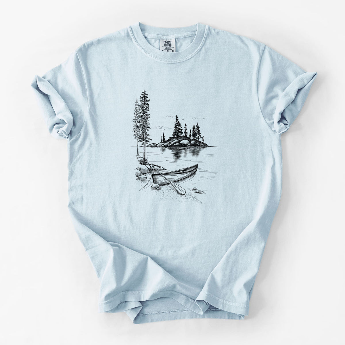 Lakeside Canoe - Unisex Comfort Colors Garment-Dyed Heavyweight T-shirt