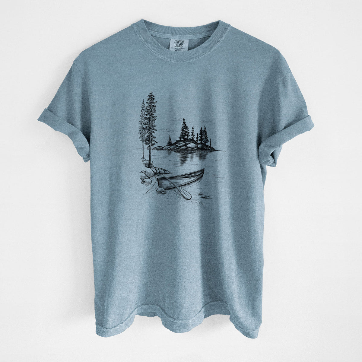 Lakeside Canoe - Unisex Comfort Colors Garment-Dyed Heavyweight T-shirt